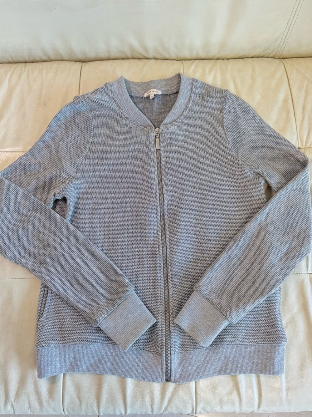 River Island Silver Knit Zip Sweater